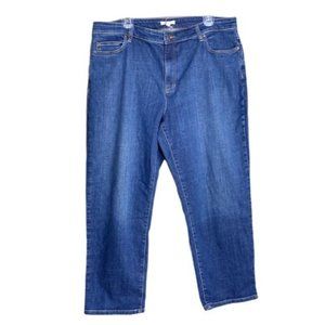 Eileen Fisher Straight Leg High Rise Ankle Jeans